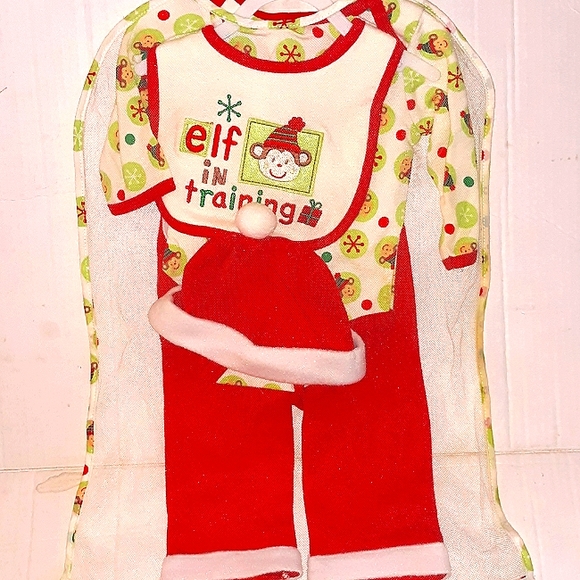 NWT Christmas Baby Gear 5 PC Elf Holiday Set - Picture 1 of 13